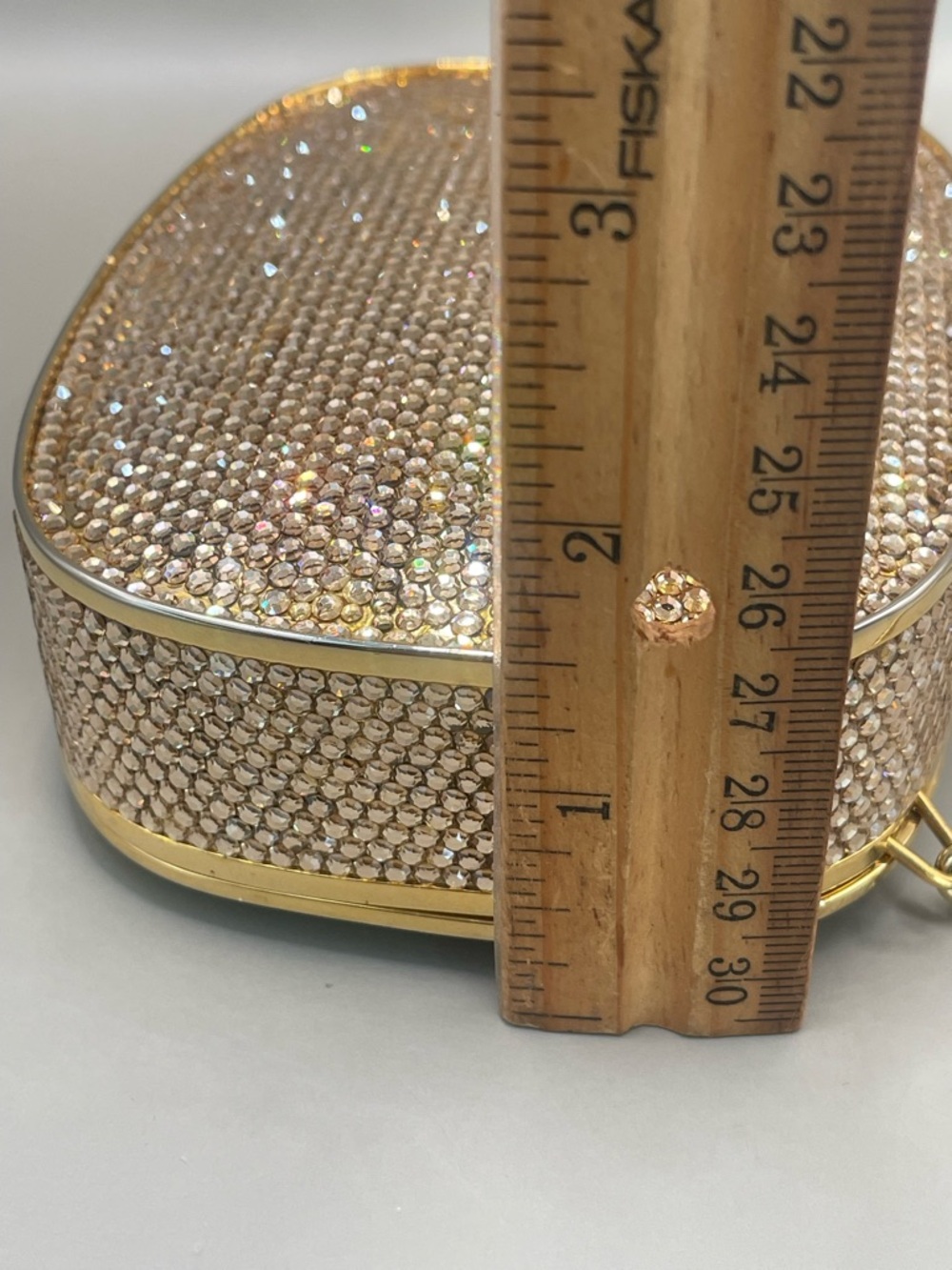 JUDITH LEIBER READ! USED Floral Swarovski Crystals GoldTone Shoulder Bag/Purse - Picture 10 of 15